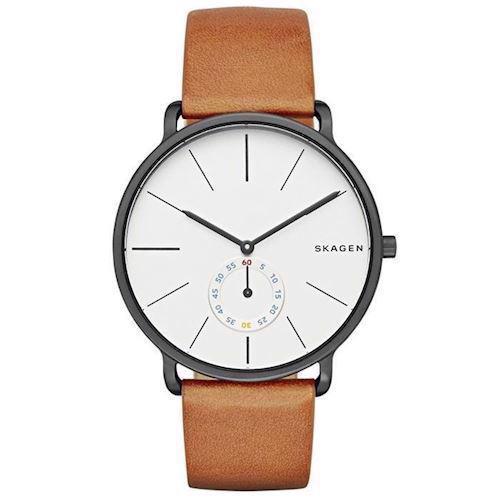 Image of Hagen IP sort stål quartz med tre visere dame ur fra Skagen, SKW6216